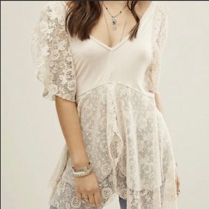 Free People Lace Top “Heatherton” - Cream